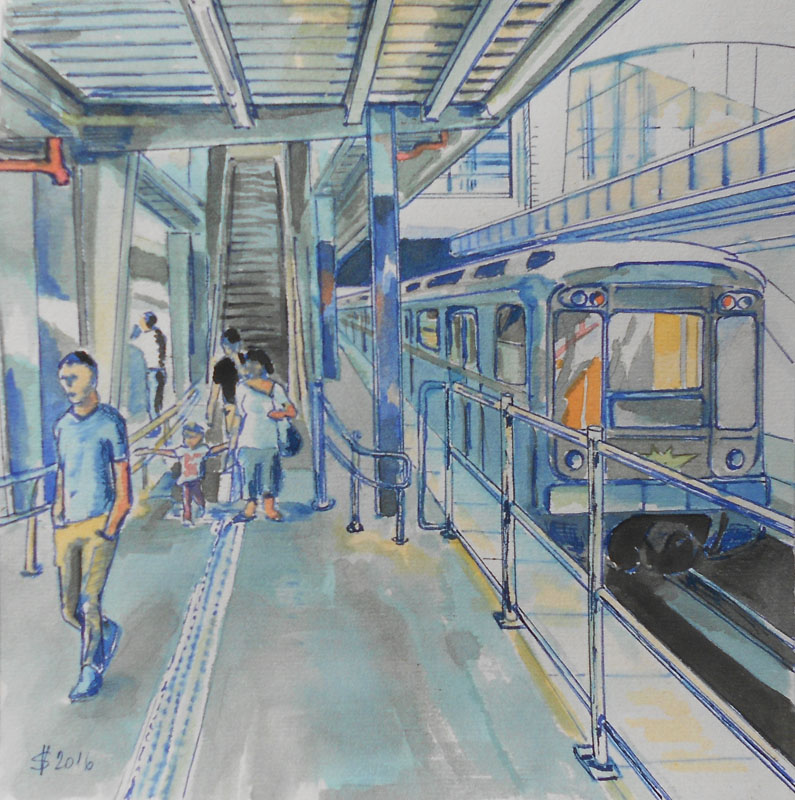 Město,stanice metra v Budapešti